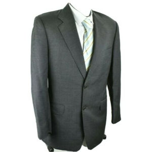 38R Canali Mens Blazer Sport Coat Black Plaid Check Wool Made in Italy EUR 48R